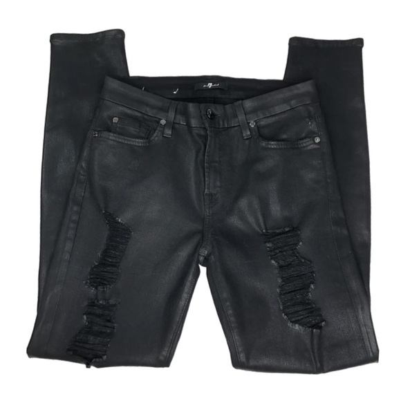 7 For All Mankind Women’s Stretch Skinny Jeans Sz 26 - Picture 3 of 8